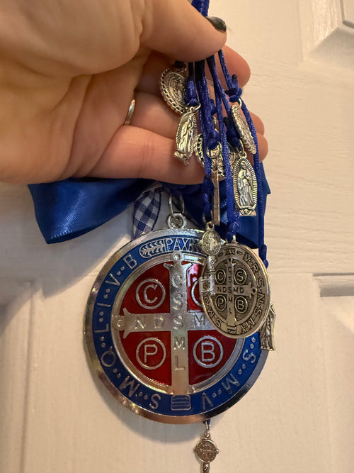Blessed Saint Benedict Medal – Blue Protection (Boys’ Room & Students)