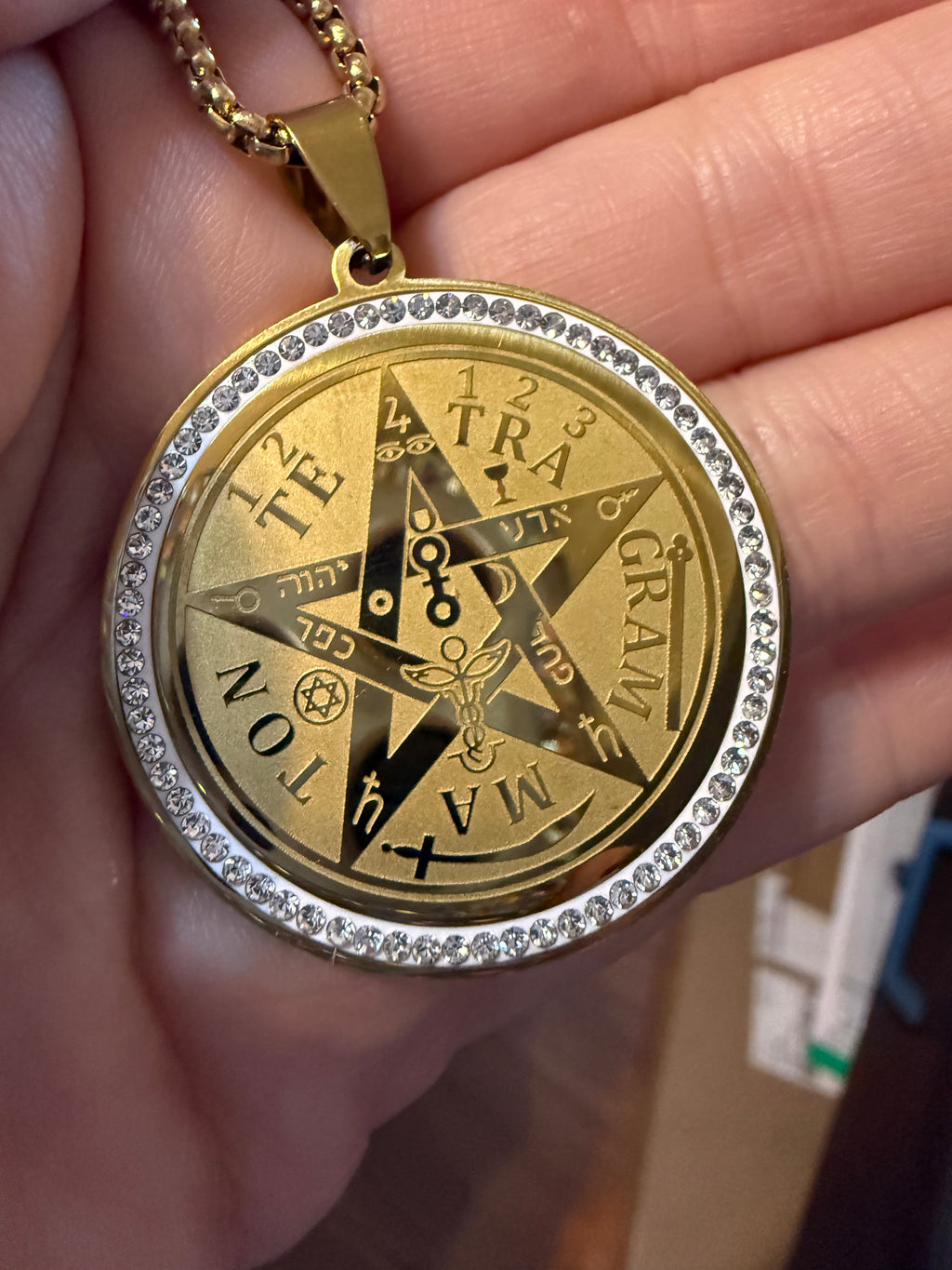 Tetragrammaton Protective Necklace - Gold