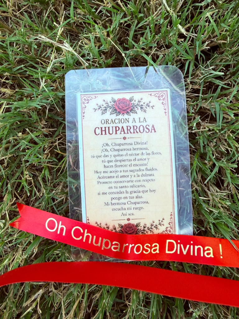 Chuparrosa Prayer Card